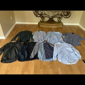 10 Name Brand Button-up Shirts Bundle